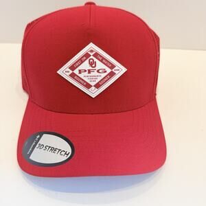 Men's Oklahoma Sooner OU Columbia CLG PFG Elite 3D Stretch Snap Back Hat Crimson